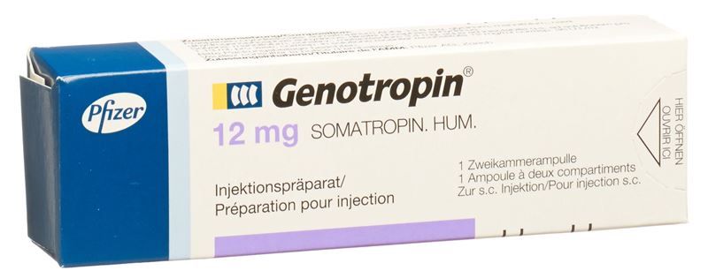 Genotropin subst sèche 12 mg avec solvant amp