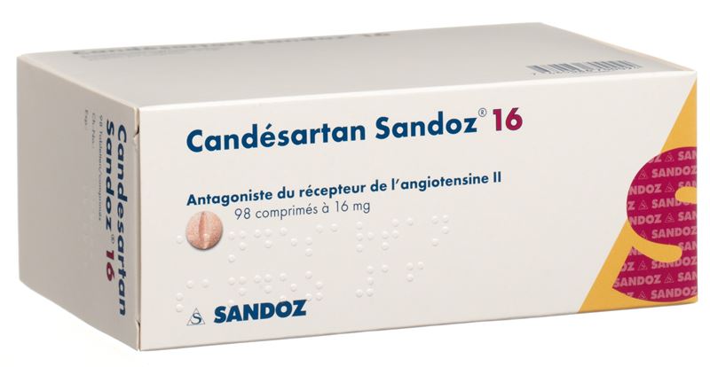 Candésartan Sandoz cpr 16 mg 98 pce Candésartan Sandoz cpr 16 mg 98 pce