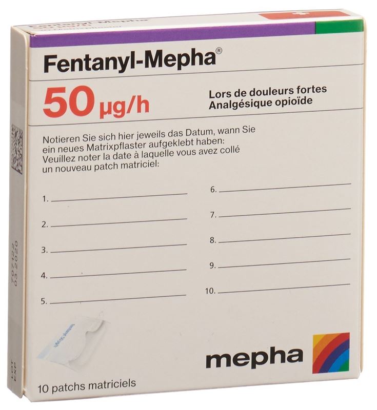 Fentanyl-Mepha Matrixpfl 50 mcg/h 10 Stk
