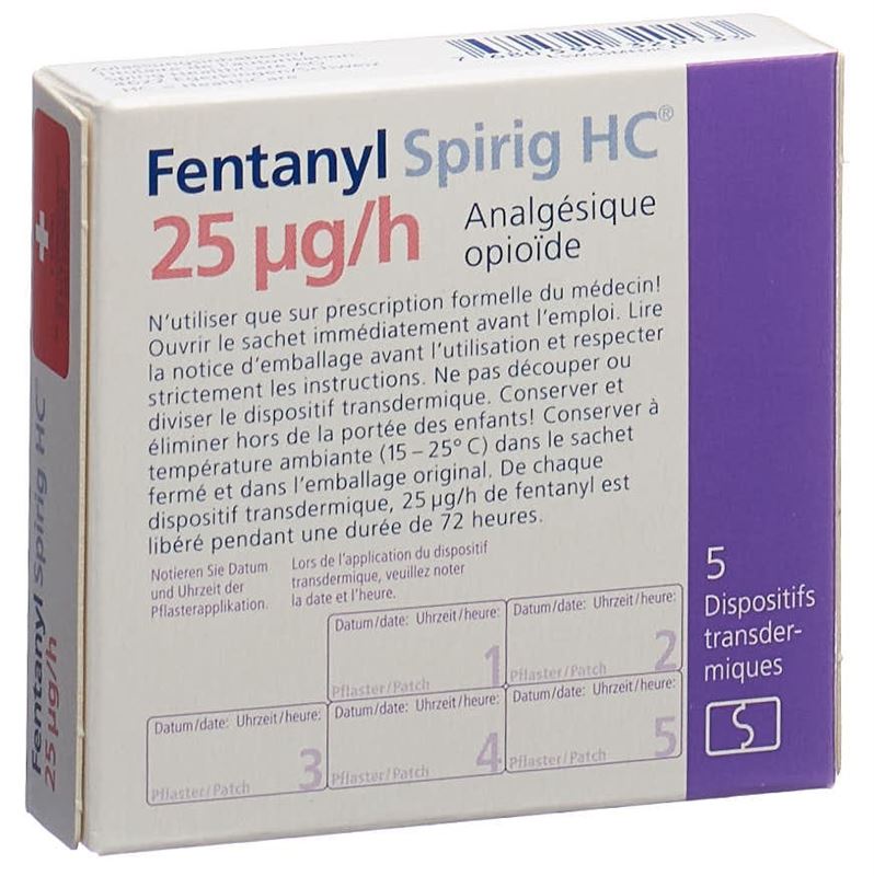 Fentanyl Spirig HC 25 mcg/h Depotpflaster 5 Stk
