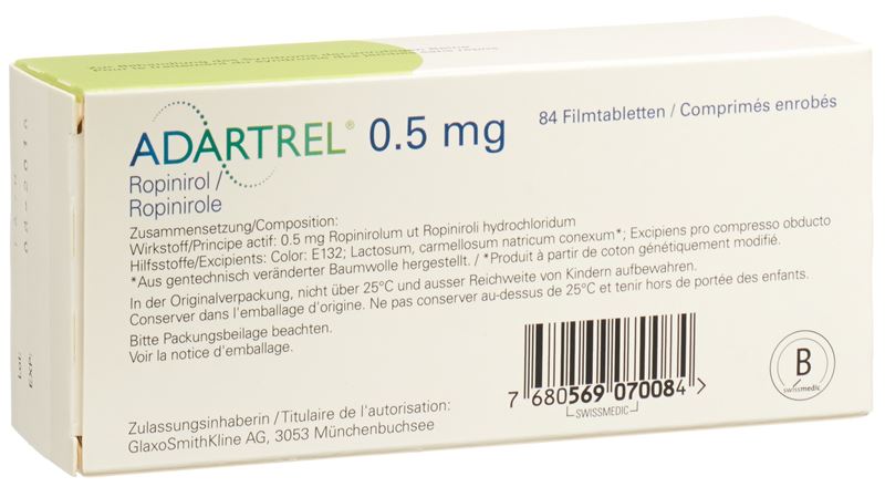Adartrel Filmtabl 0.5 mg 84 Stk Adartrel Filmtabl 0.5 mg 84 Stk