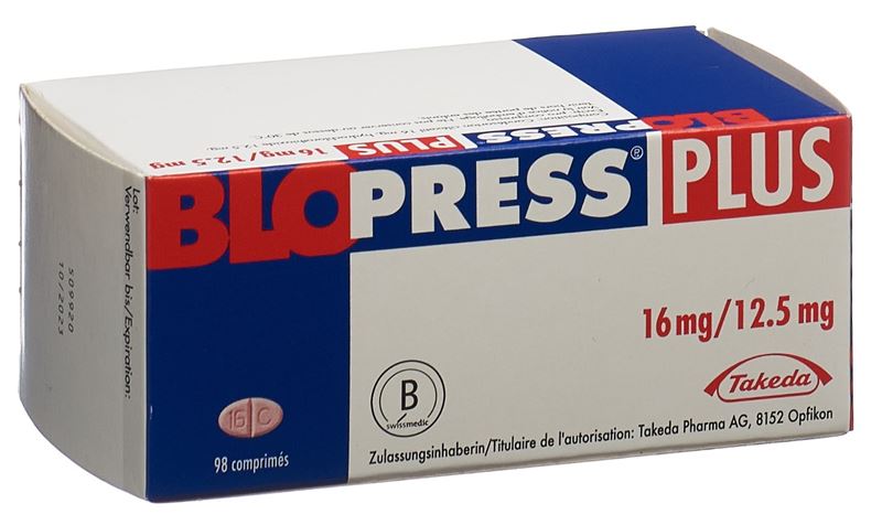 Blopress plus Tabl 16/12.5 mg 98 Stk Blopress plus Tabl 16/12.5 mg 98 Stk