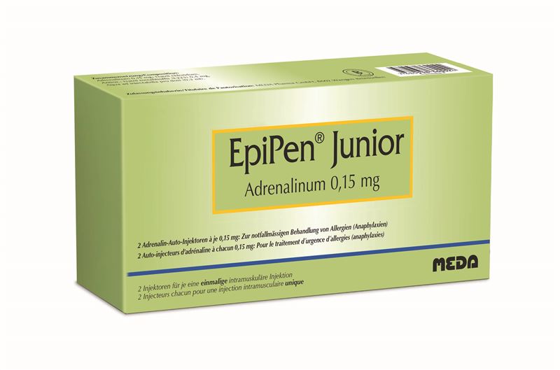 EpiPen Junior Inj Lös 0.15 mg Fertiginjektor 2 Stk