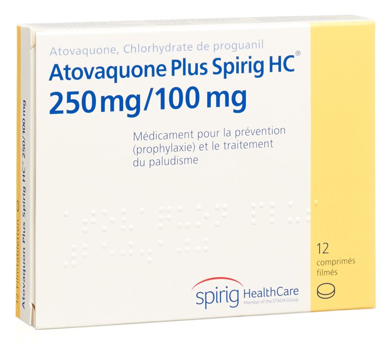Atovaquone Plus Spirig HC cpr pell 250/100mg 12 pce