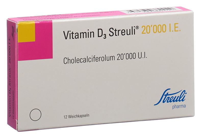 Vitamin D3 Streuli Weichkapseln 20000 IE 12 Stk
