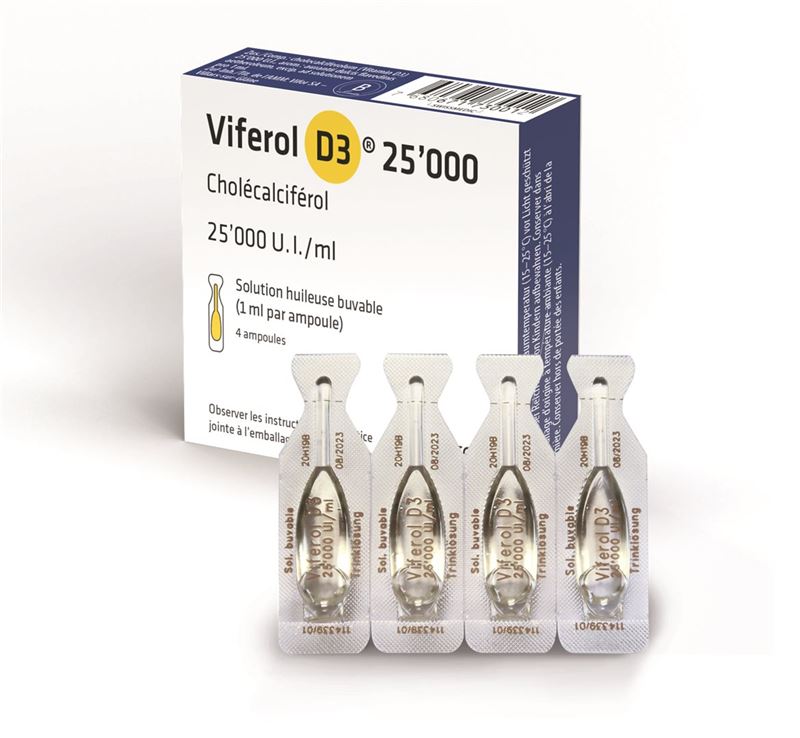 Viferol D3 Trink Lös 25000 IE/ml Amp 4 Stk