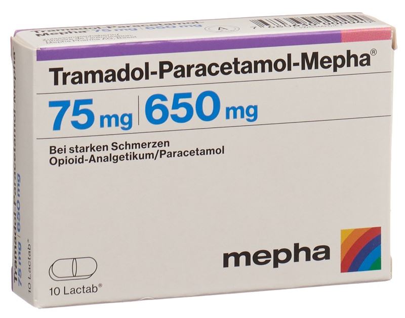 Tramadol-Paracetamol-Mepha Lactab 75/650 mg 10 pce