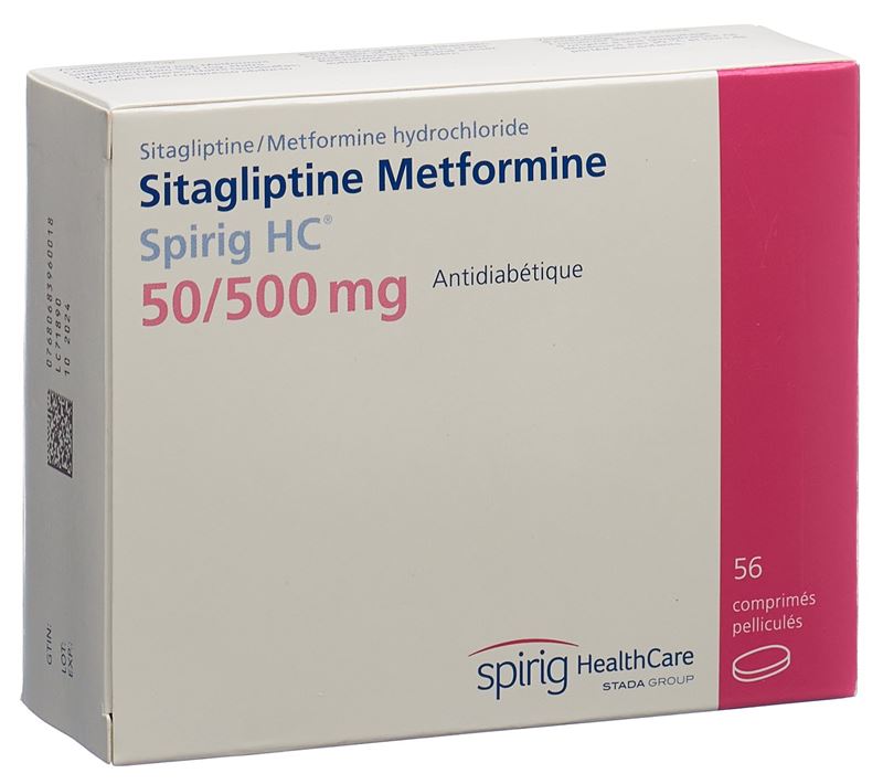Sitagliptin Metformin Spirig HC Filmtabl 50mg/500mg 56 Stk Sitagliptin Metformin Spirig HC Filmtabl 50mg/500mg 56 Stk
