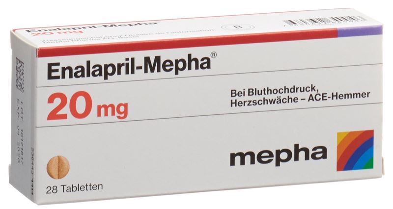Enalapril-Mepha Tabl 20 mg 28 Stk Enalapril-Mepha Tabl 20 mg 28 Stk