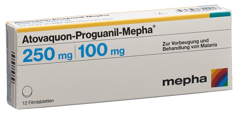 Atovaquon-Proguanil-Mepha cpr pell 250/100 12 pce