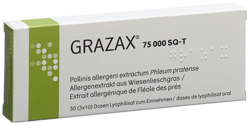 Grazax Lyophilisat oral 75000 SQ-T 30 x 1 dos