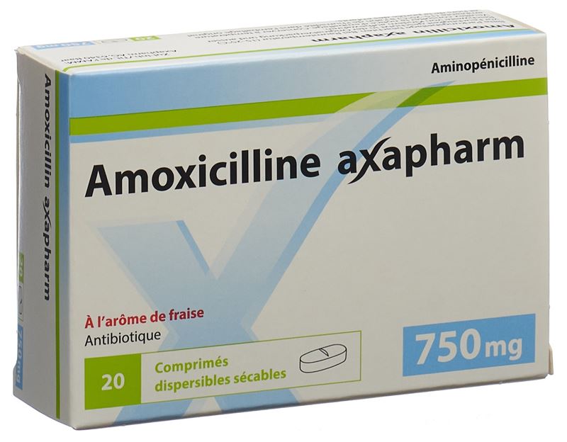 Amoxicillin axapharm Disp Tabl 750 mg 20 Stk Amoxicillin axapharm Disp Tabl 750 mg 20 Stk