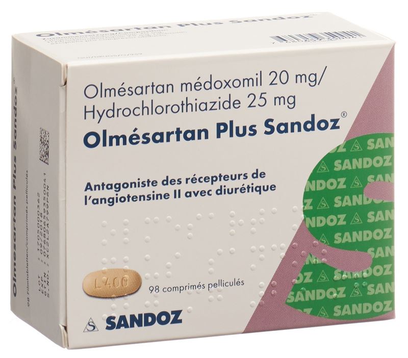 Olmesartan Plus Sandoz Filmtabl 20/25mg 98 Stk Olmesartan Plus Sandoz Filmtabl 20/25mg 98 Stk