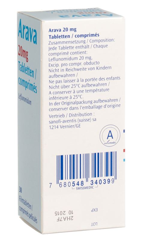 Arava Filmtabl 20 mg Ds 30 Stk