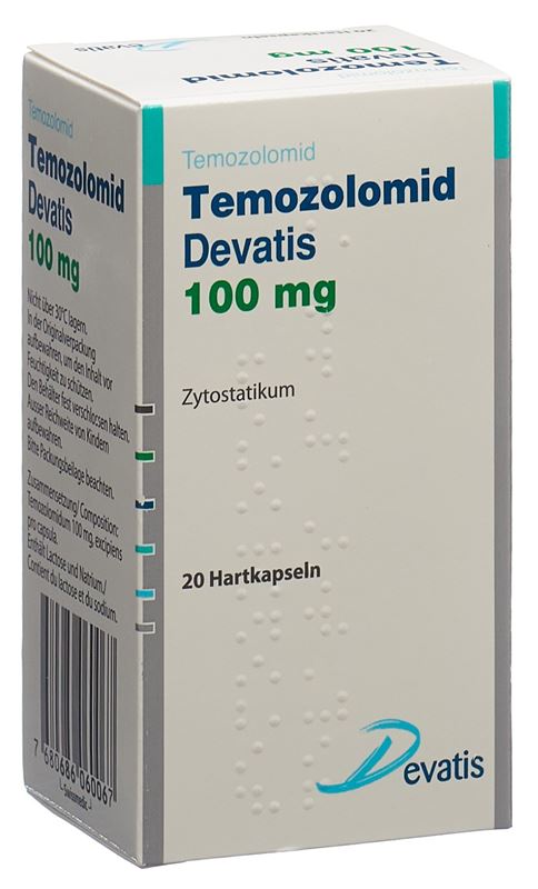 Temozolomid Devatis Kaps 100 mg Fl 20 Stk Temozolomid Devatis Kaps 100 mg Fl 20 Stk