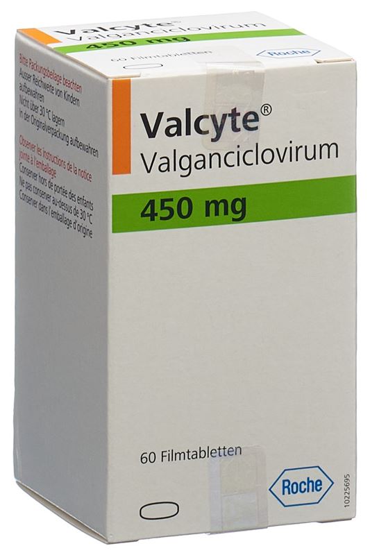 Valcyte cpr pell 450 mg bte 60 pce Valcyte cpr pell 450 mg bte 60 pce