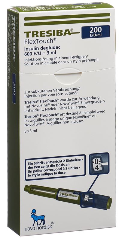 Tresiba FlexTouch sol inj 200 U/ml 3 stylo pré 3 ml