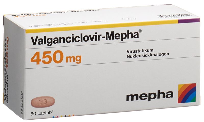 Valganciclovir-Mepha cpr pell 450 mg 60 pce Valganciclovir-Mepha cpr pell 450 mg 60 pce