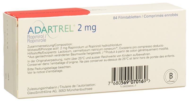Adartrel Filmtabl 2 mg 84 Stk Adartrel Filmtabl 2 mg 84 Stk