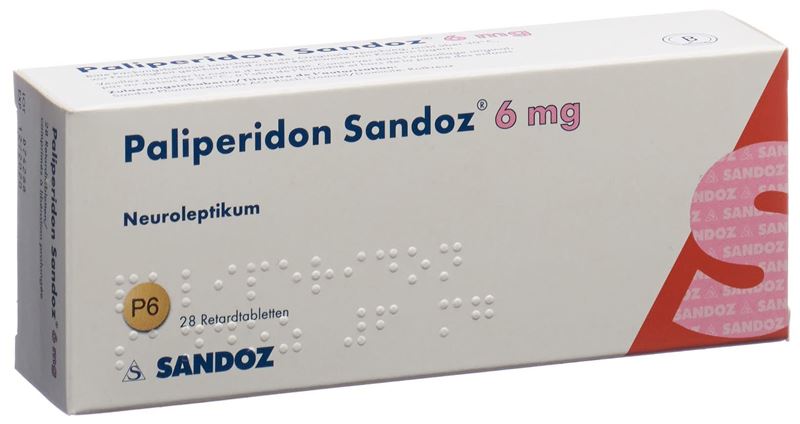 Palipéridone Sandoz cpr ret 6 mg 28 pce