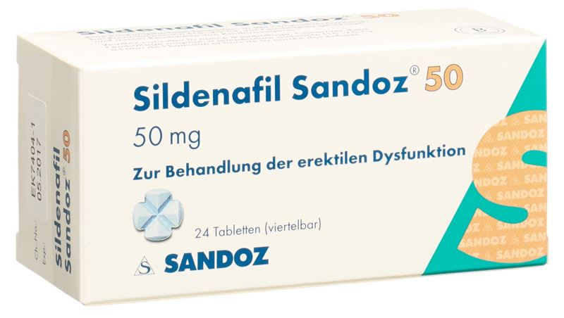 Sildénafil Sandoz cpr 50 mg 24 pce