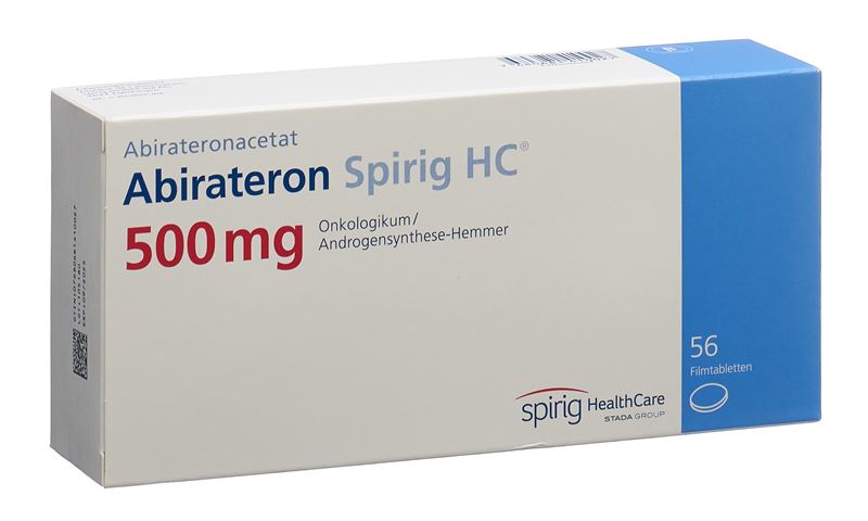 Abiratérone Spirig HC cpr pell 500 mg 56 pce