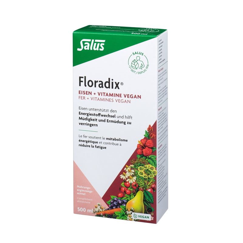 Floradix VEGAN Eisen + Vitamine Fl 500 ml