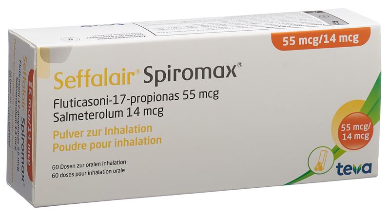 Seffalair Spiromax Inh Plv 55/14 mcg 60 Dos Seffalair Spiromax Inh Plv 55/14 mcg 60 Dos
