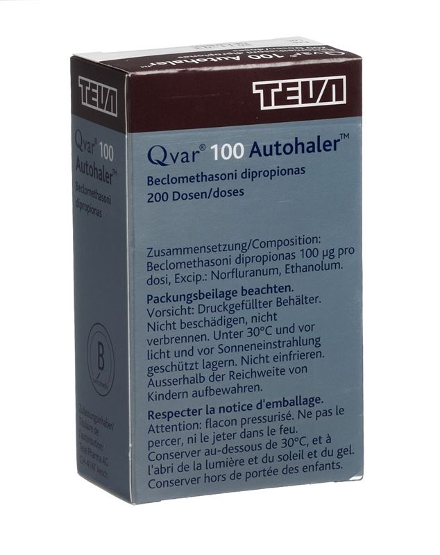 Qvar 100 Autohaler aéros doseur 100 mcg 200 dos Qvar 100 Autohaler aéros doseur 100 mcg 200 dos