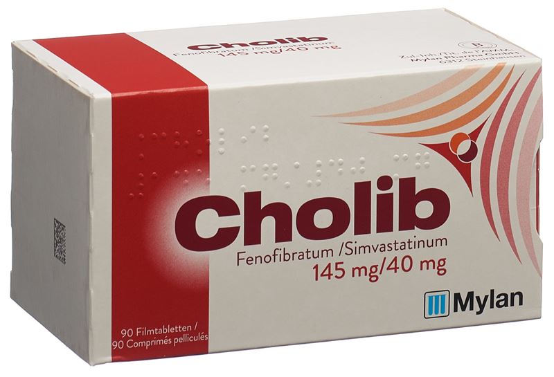 Cholib cpr pell 145mg/40mg 90 pce Cholib cpr pell 145mg/40mg 90 pce