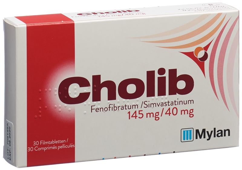 Cholib cpr pell 145mg/40mg 30 pce Cholib cpr pell 145mg/40mg 30 pce