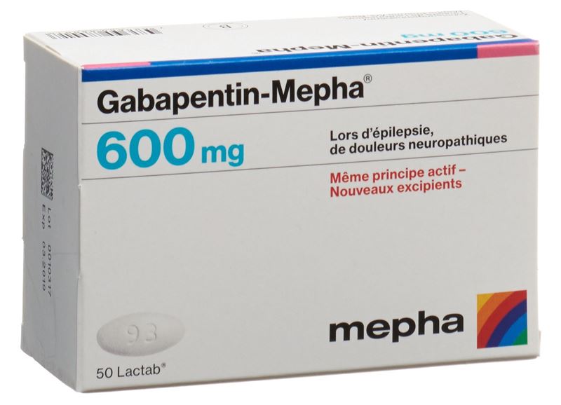 Gabapentin-Mepha Lactab 600 mg 50 Stk