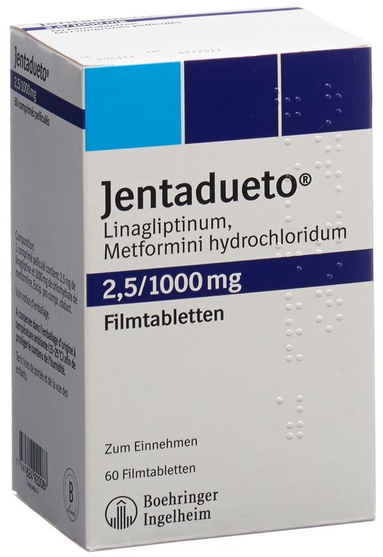 Jentadueto Filmtabl 2.5 mg/1000 mg 60 Stk Jentadueto Filmtabl 2.5 mg/1000 mg 60 Stk