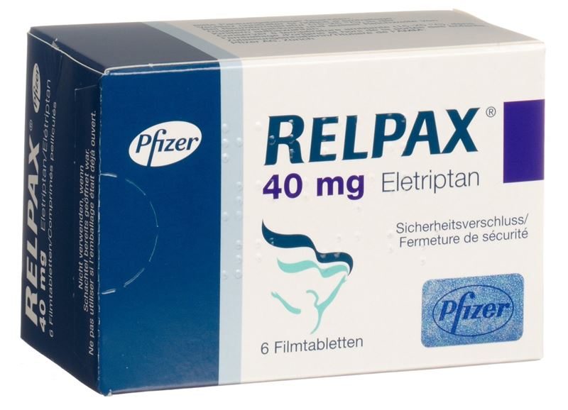 Relpax cpr pell 40 mg 6 pce Relpax cpr pell 40 mg 6 pce