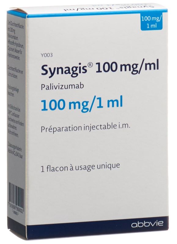 Synagis sol inj 100 mg/1ml flac