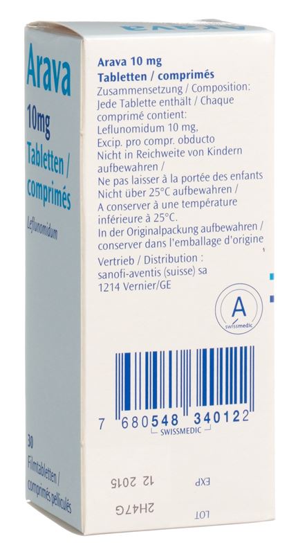 Arava Filmtabl 10 mg Ds 30 Stk