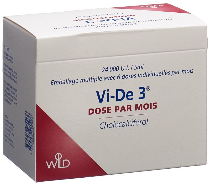 Vi-De 3 Monatsdosis Lösung zum Einnehmen 24000 IE/5ml 6 Fl 5 ml