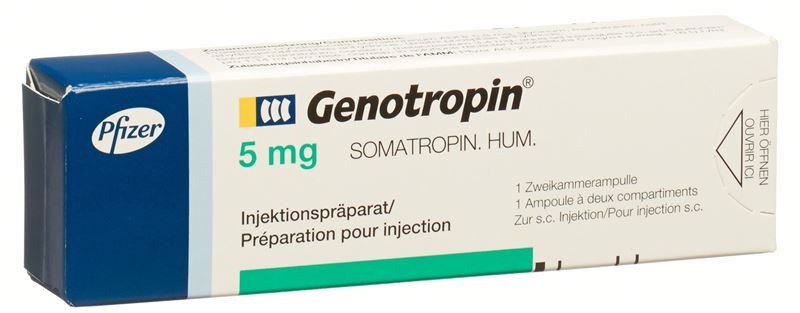 Genotropin subst sèche 5 mg avec solvant amp