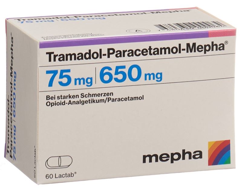 Tramadol-Paracetamol-Mepha Lactab 75/650 mg 60 pce