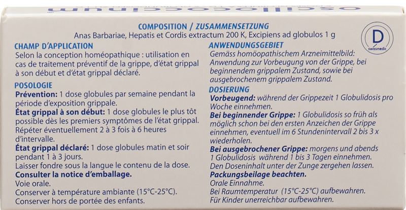 Oscillococcinum glob 6 x 1 dos Oscillococcinum glob 6 x 1 dos